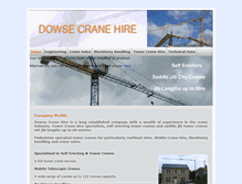 Tablet Screenshot of dowse-cranehire.co.uk
